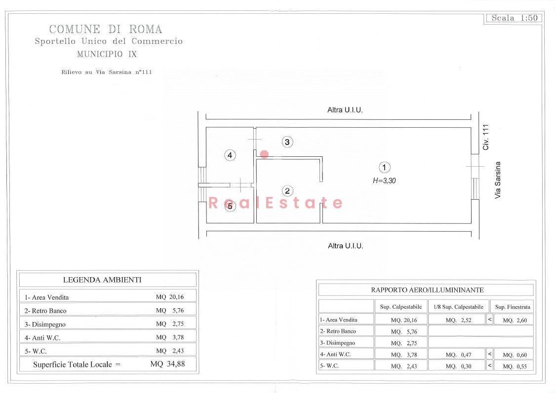 Foto 22 - Commercial Activity Via Sarsina
 
111, Roma - floor plans 1