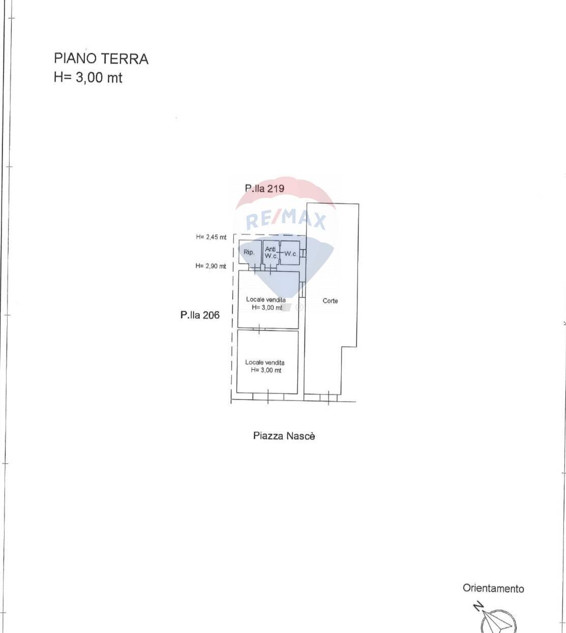 Pianta 2D - Negozio Piazza Nasce'
 
12, Palermo - planimetria 1