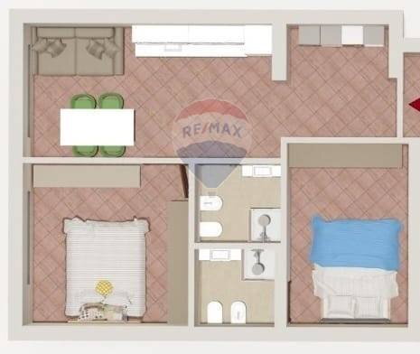 Pianta 2D - Trilocale Via Benedetto Saputo
 
12, Terrasini - planimetria 1