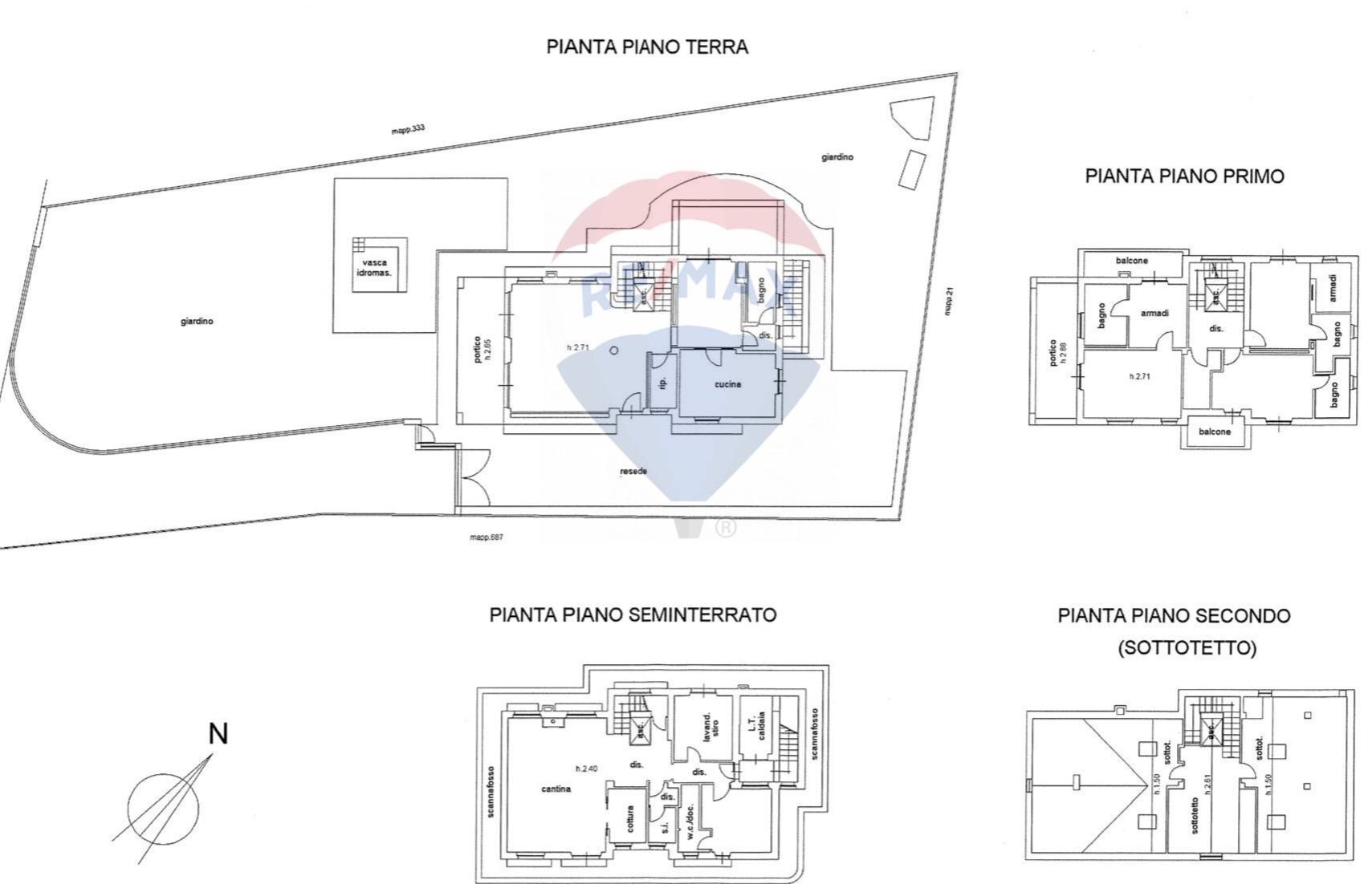 Pianta 2D - Villa Forte dei Marmi - planimetria 1