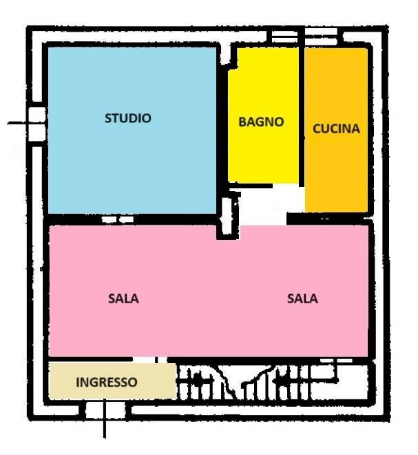 Foto 21 - Casa indipendente Corso Trinità, Sassari - planimetria 1