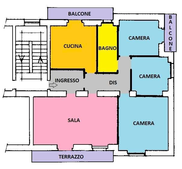 Foto 30 - Four-room apartment via Nicolodi
 
15, Sassari - floor plans 1