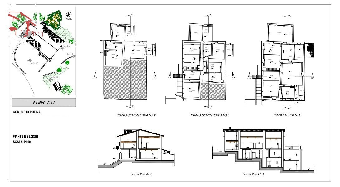 vendita colonica campagna Rufina - Rustico via di Castiglioni
 
10, Rufina - planimetria 1