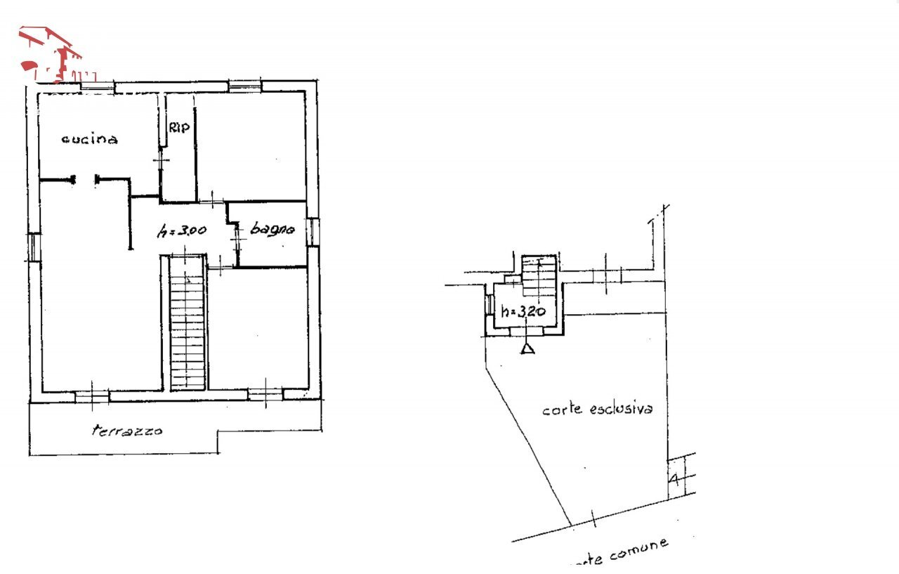 Massa Marittima vendesi appartamento 4 vani - Four-room apartment via Massetana Sud
 
2, Massa Marittima - floor plans 1