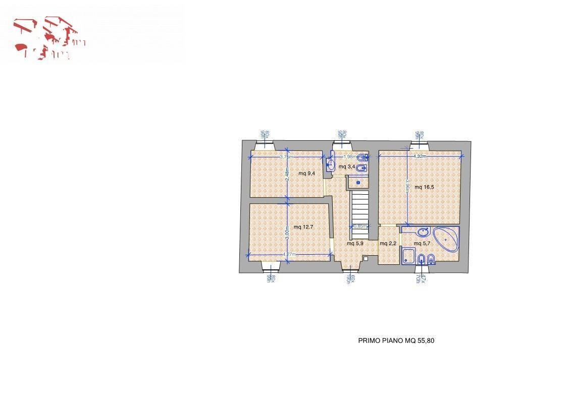 Foto 36 - Rustic via di Rosano
 
140, Bagno a Ripoli - floor plans 1