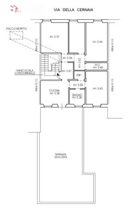 Foto 30 - Appartamento via della Cernaia
 
40, Firenze - planimetria 1