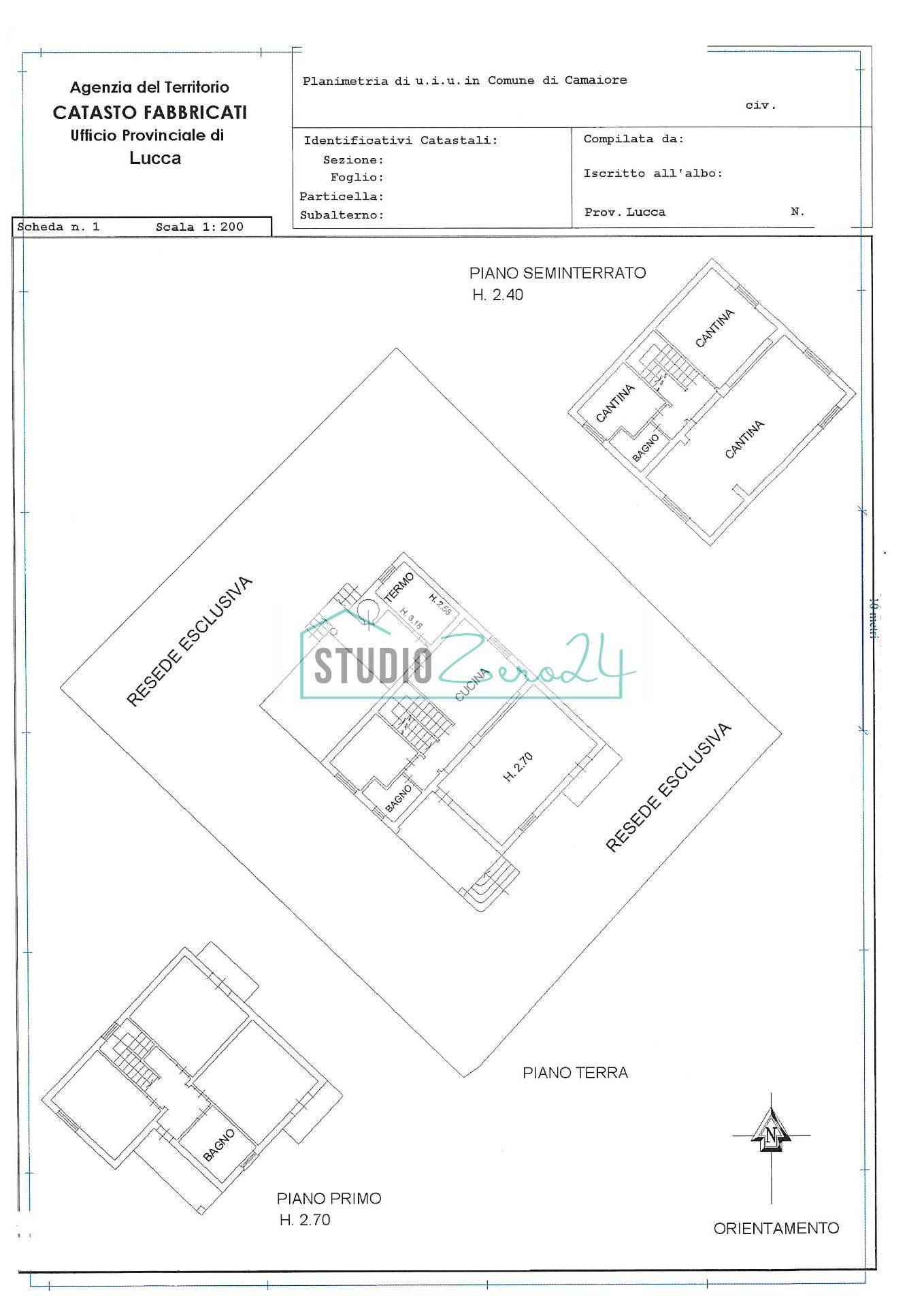 Foto 76 - Villa via nuova, Camaiore - planimetria 1