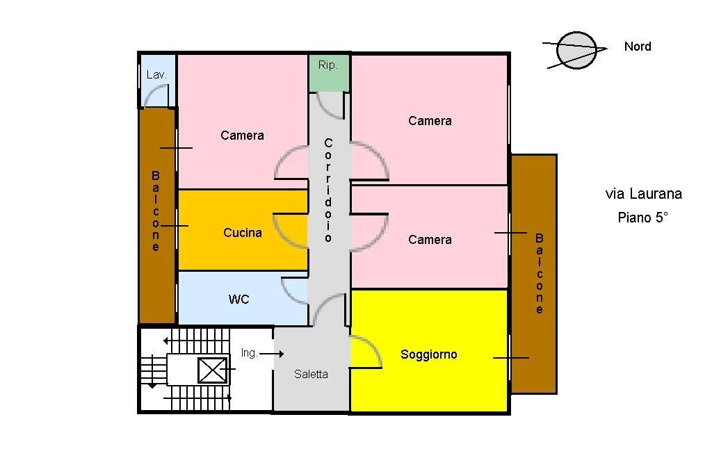 Foto 2 - Four-room apartment Via Francesco Laurana
 
39, Catania - floor plans 1