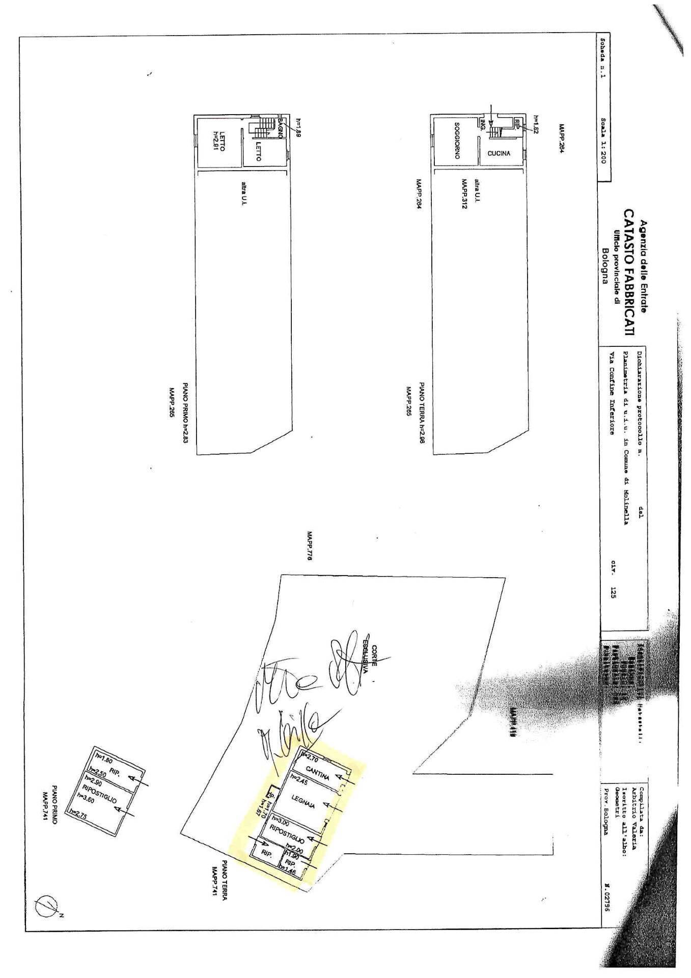 Foto 50 - Villa a Schiera via confine inferiore
 
125, Molinella - planimetria 1