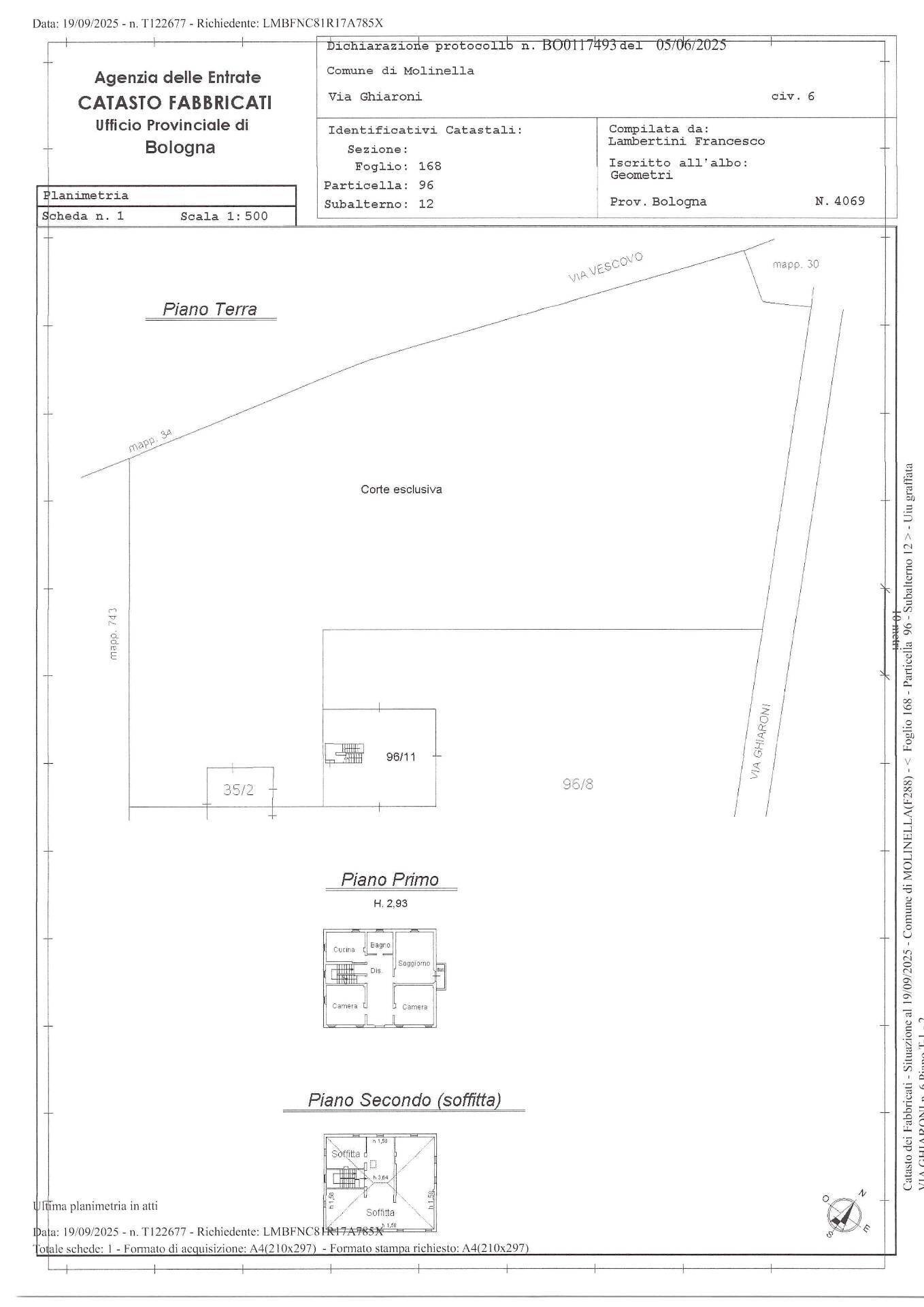 Foto 52 - Villa via Ghiaroni
 
6, Molinella - floor plans 1