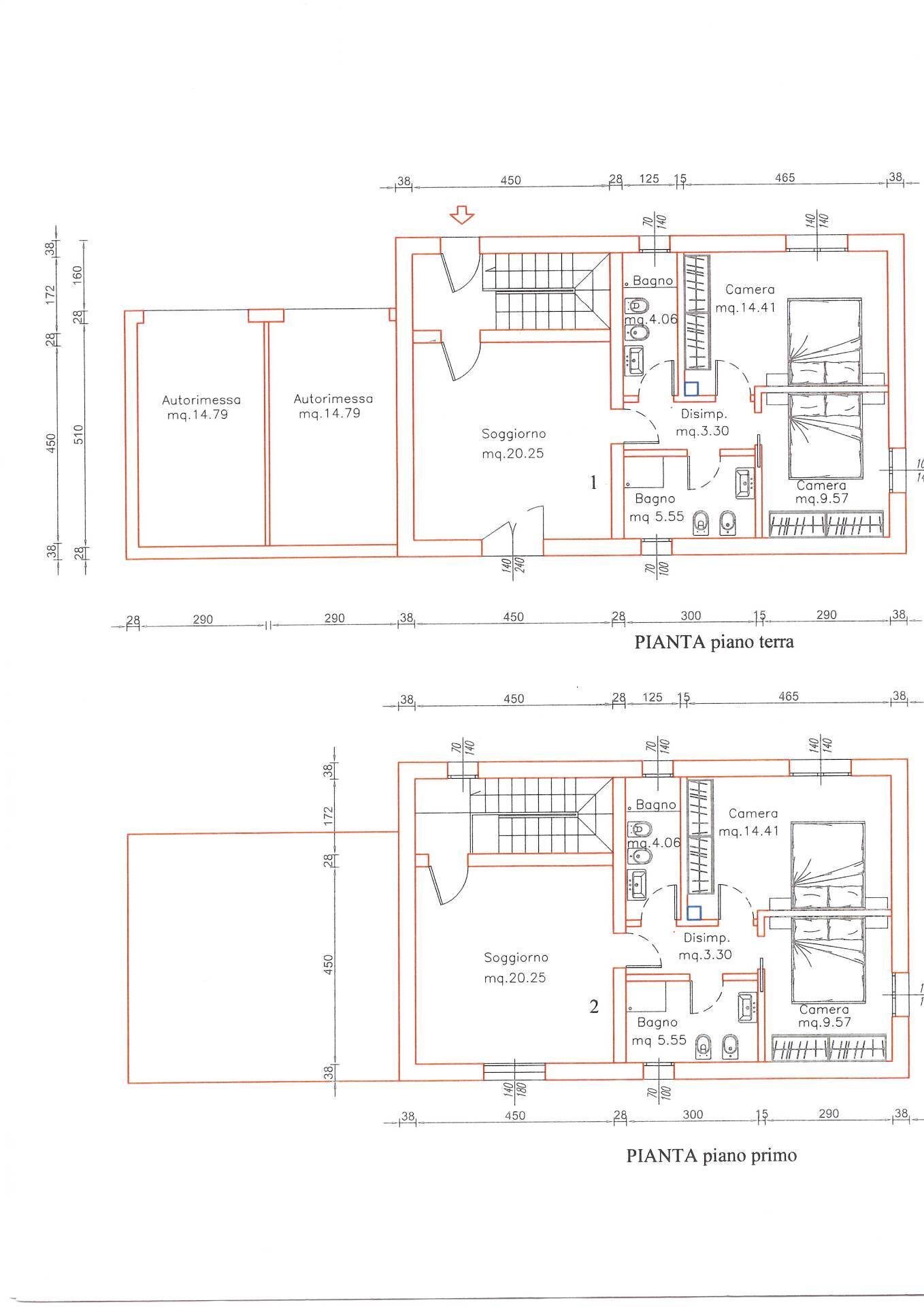 Foto 3 - Villa a Schiera Via Giotto, Molinella - planimetria 1