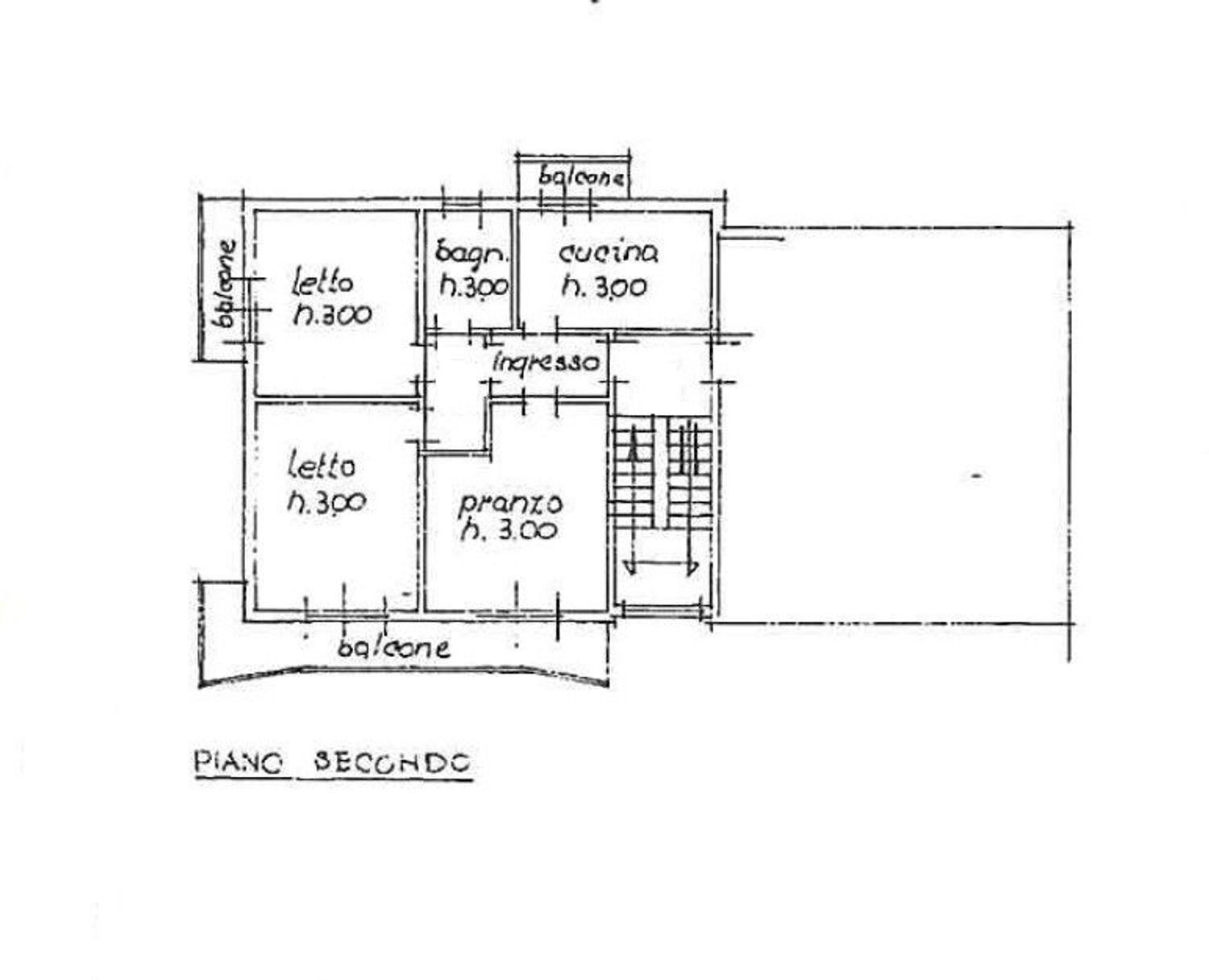planimetria - Four-room apartment Palermo, Cesenatico - floor plans 1