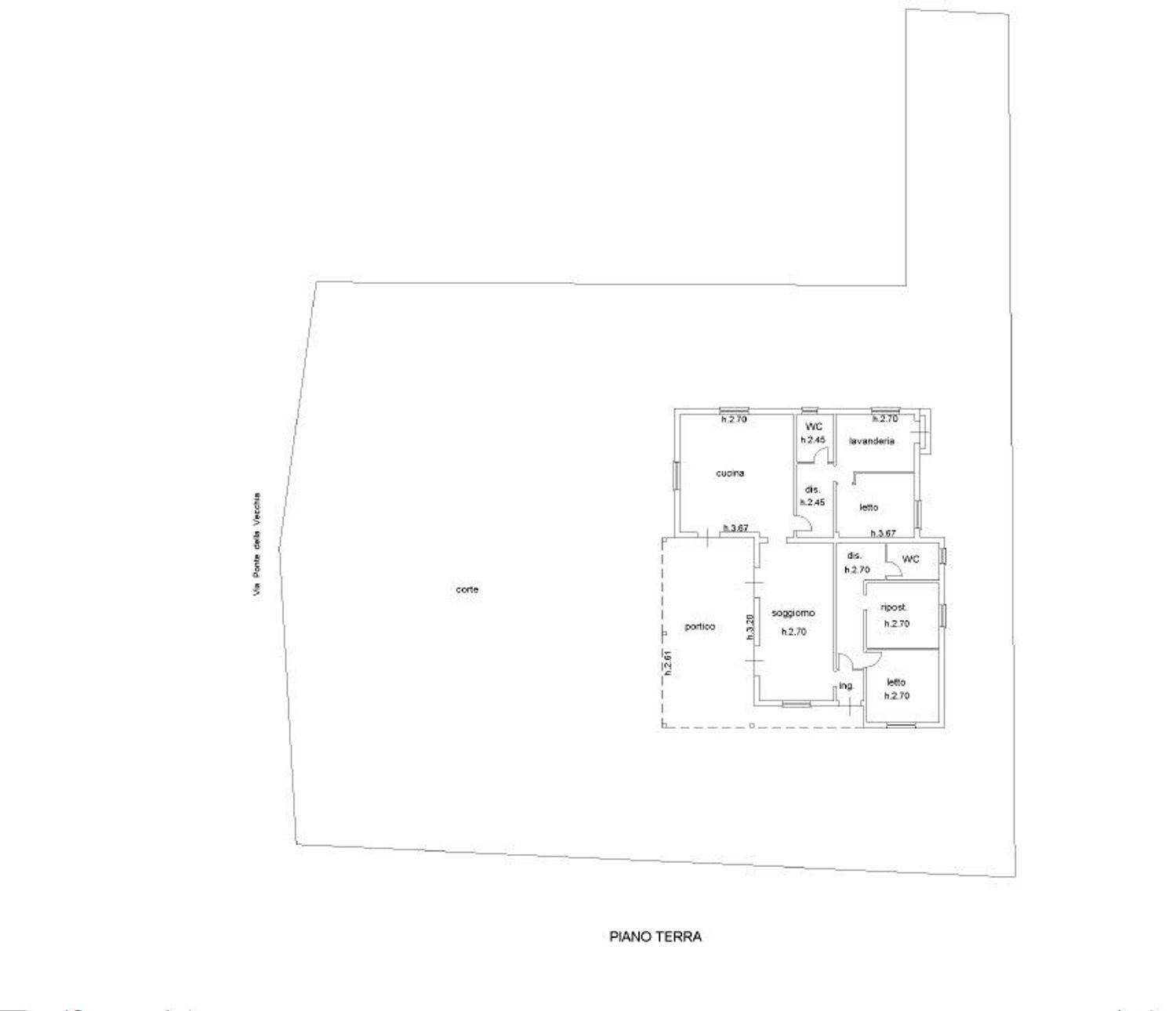 planimetria - Villa Ponte della Vecchia, Cervia - planimetria 1
