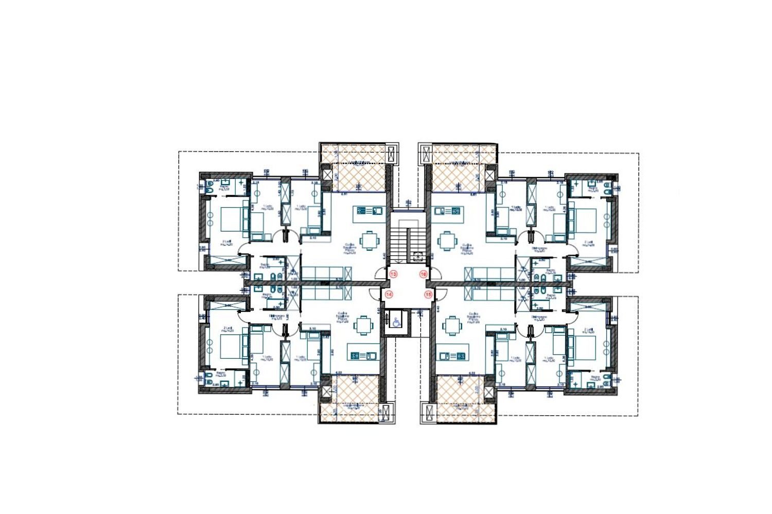 planimetria - Quadrilocale Urano, Cervia - planimetria 1