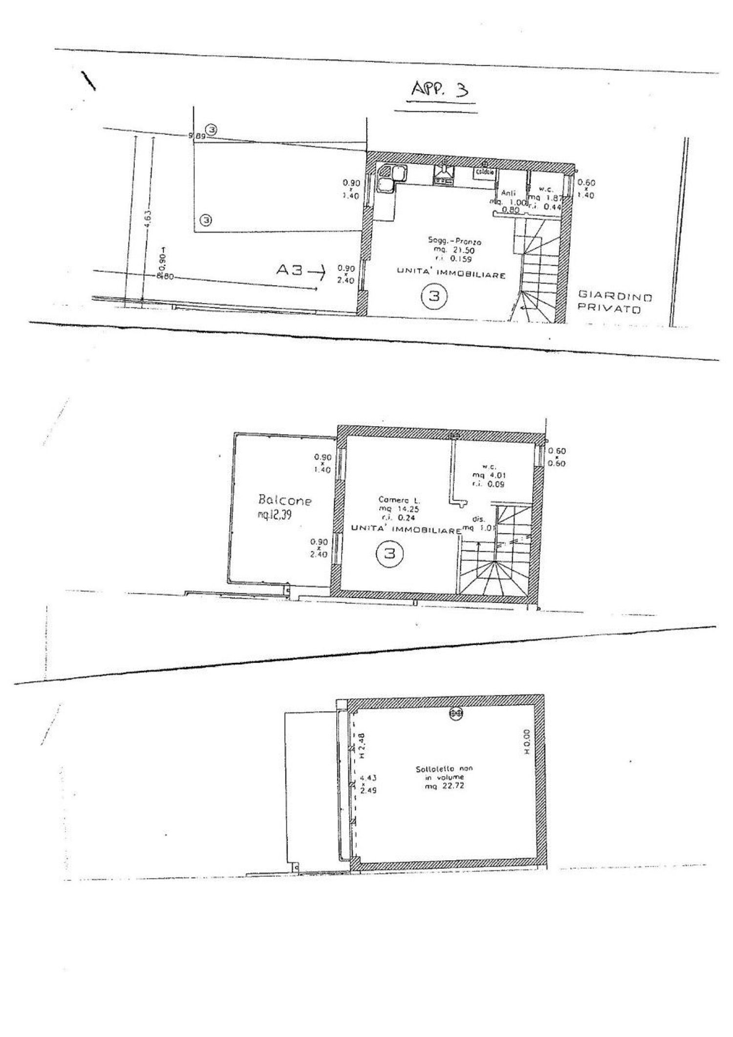 planimetria - Villa a Schiera Arturo Toscanini, Cervia - planimetria 1