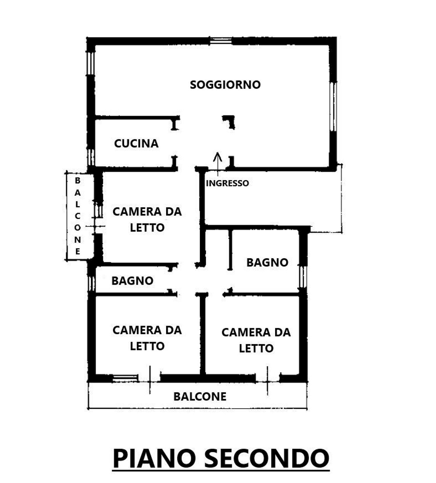 planimetria - Appartamento Lorenzo Ghiberti, Cervia - planimetria 1
