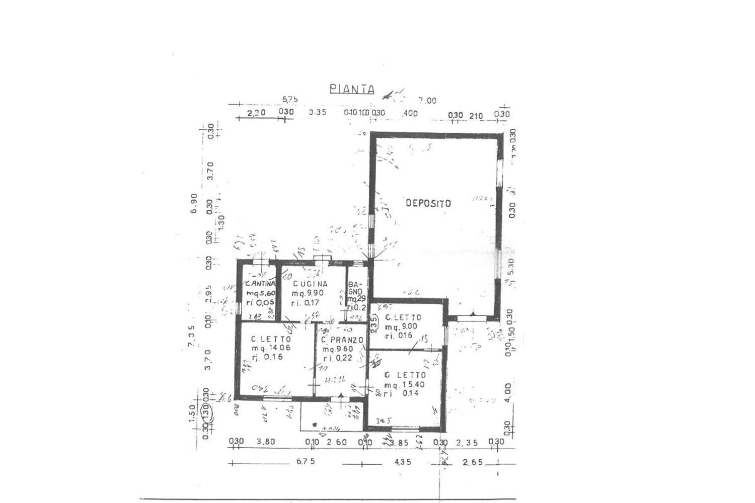 planimetria - Villa Lazio, Cervia - planimetria 1