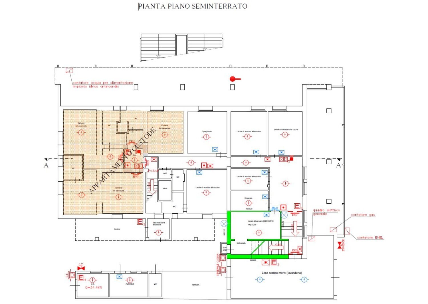 planimetria - Commercial Premises Giosuè Carducci, Ravenna - floor plans 1