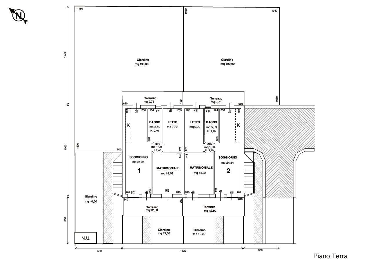 Foto 3 - Trilocale Viale Verbano
 
44, Cervia - planimetria 1