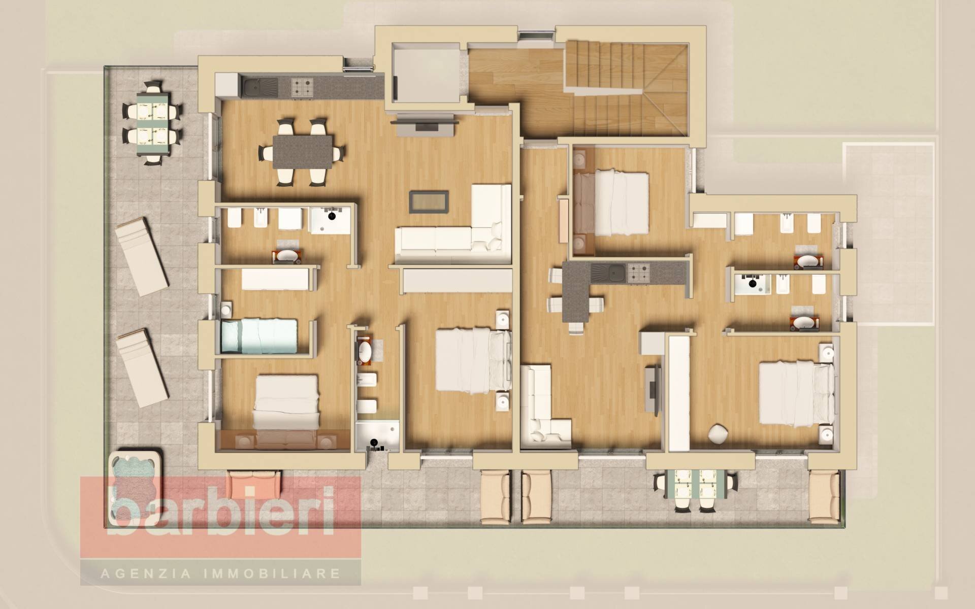 Foto 15 - Three-room apartment Piazzale Napoli
 
1, Cervia - floor plans 1