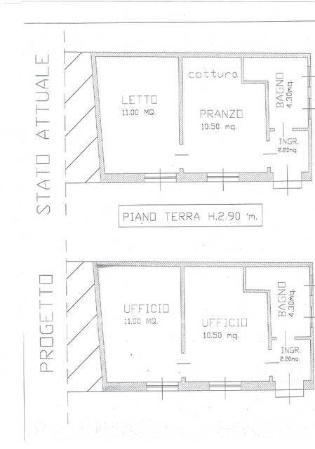 Foto 17 - Bilocale Via Del Naviglio, Ferrara - planimetria 1