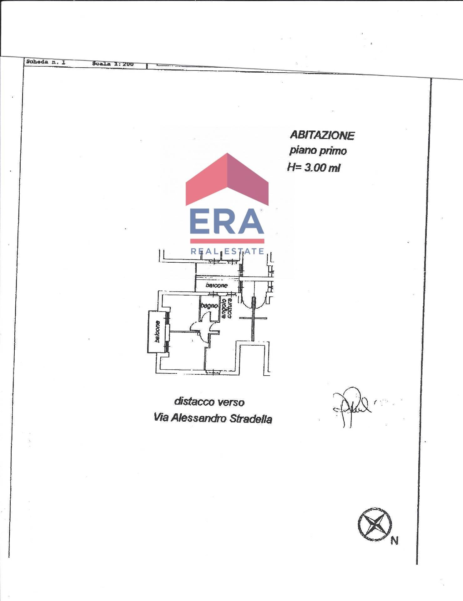 Planimetria casa - Trilocale Via Alessandro Stradella
 
5, Roma - planimetria 1