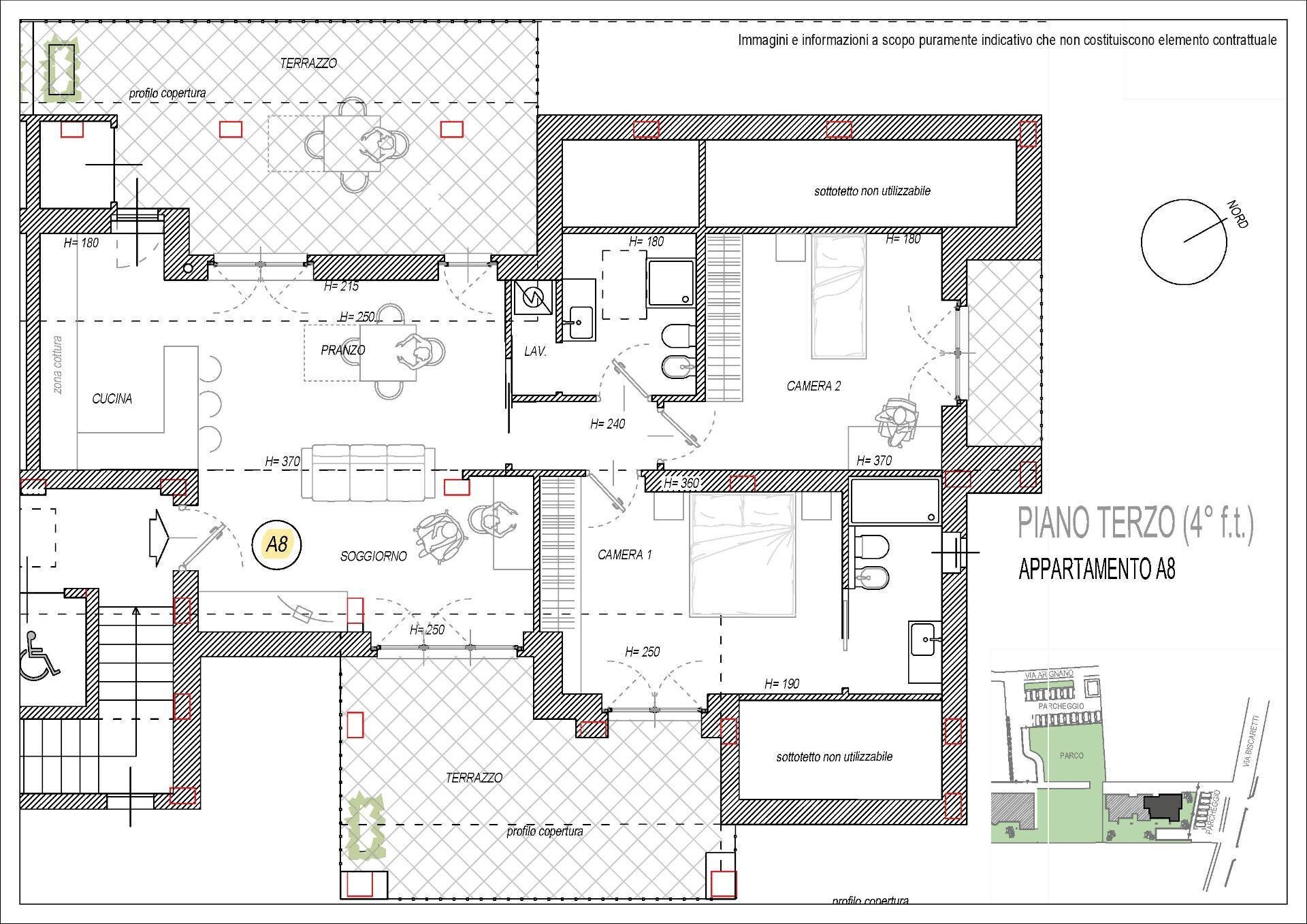 Foto 4 - Four-room apartment Via Biscaretti
 
11, Chieri - floor plans 1