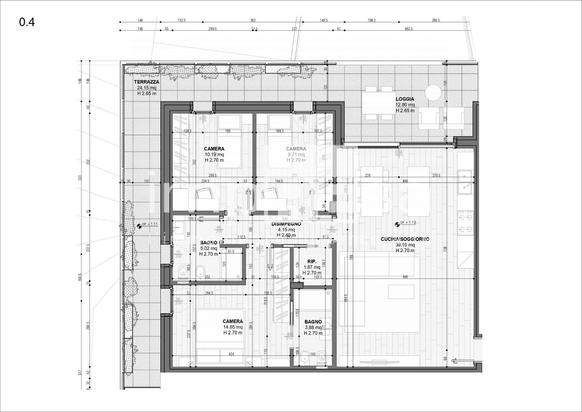 Foto 8 - Appartamento viale felissent, Treviso - planimetria 1