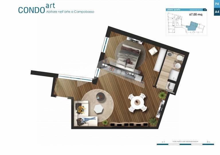 Foto 7 - Two-room apartment Via Mazzini
 
8, Campobasso - floor plans 1