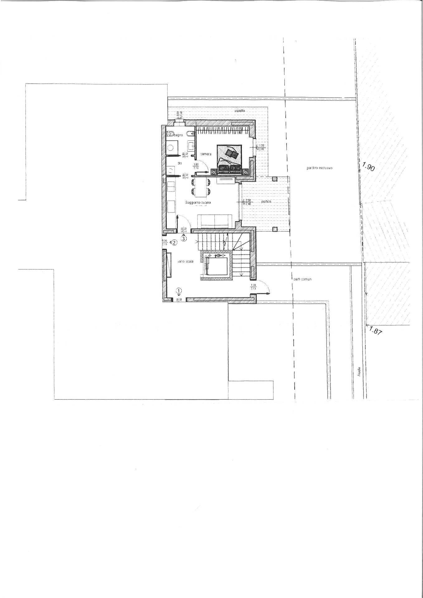 Foto 24 - Bilocale Via Puccini, Torre Boldone - planimetria 1