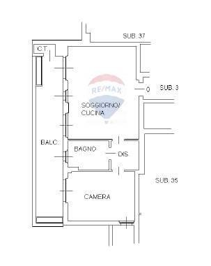 Pianta 2D - Two-room apartment Via Celadina
 
1A, Gorle - floor plans 1