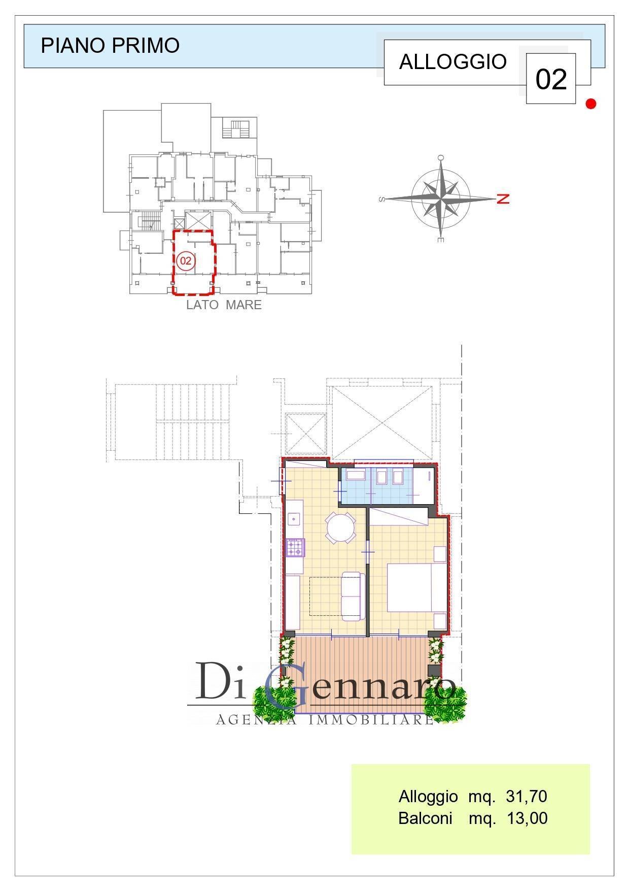 Foto 3 - Two-room apartment Lungomare Marconi, Alba Adriatica - floor plans 1
