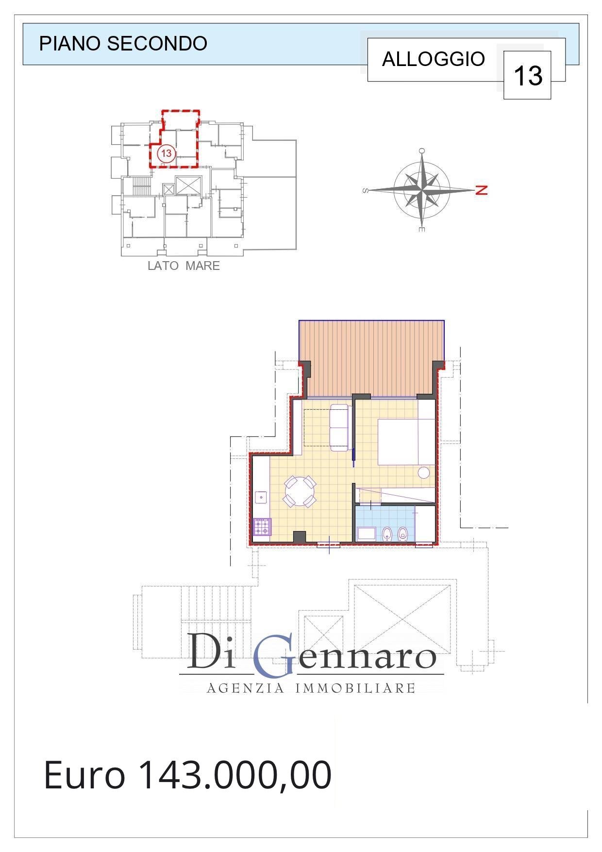 Foto 2 - Bilocale Lungomare Marconi, Alba Adriatica - planimetria 1