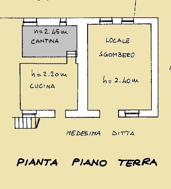Independent house via San Quirico, 19, Barge - floor plans 1