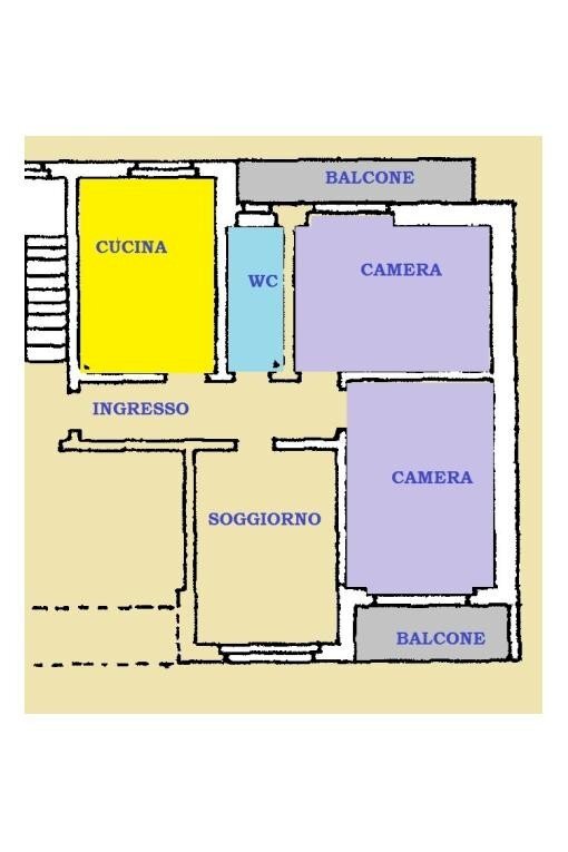 Quadrilocale via Castellazzo, 27, Orbassano - planimetria 1