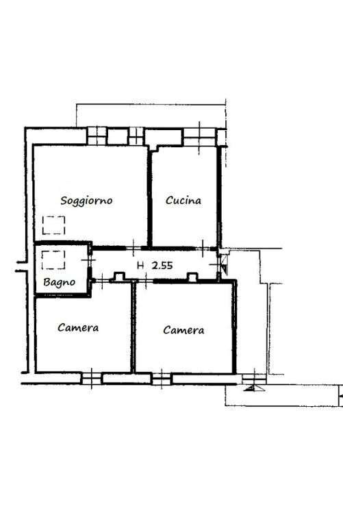 Trilocale Frazione Lava, 4, Montjovet - planimetria 1