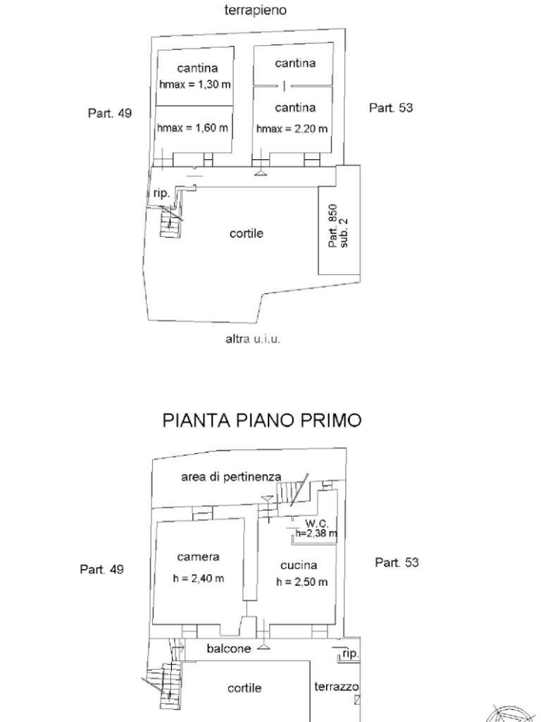 Semi-detached house Frazione bio, Traves - floor plans 1