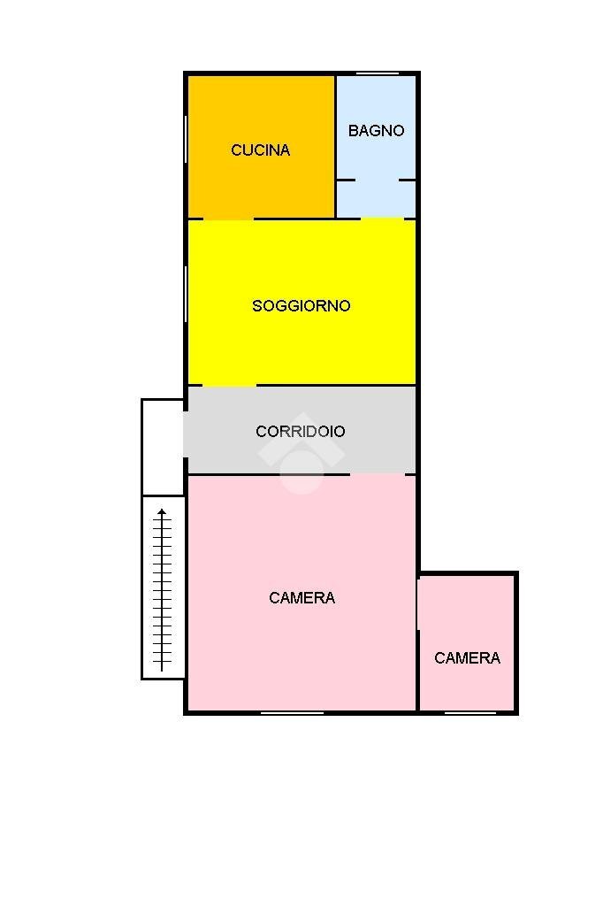 Portion of a house Via Fiumazzo, Russi - floor plans 1