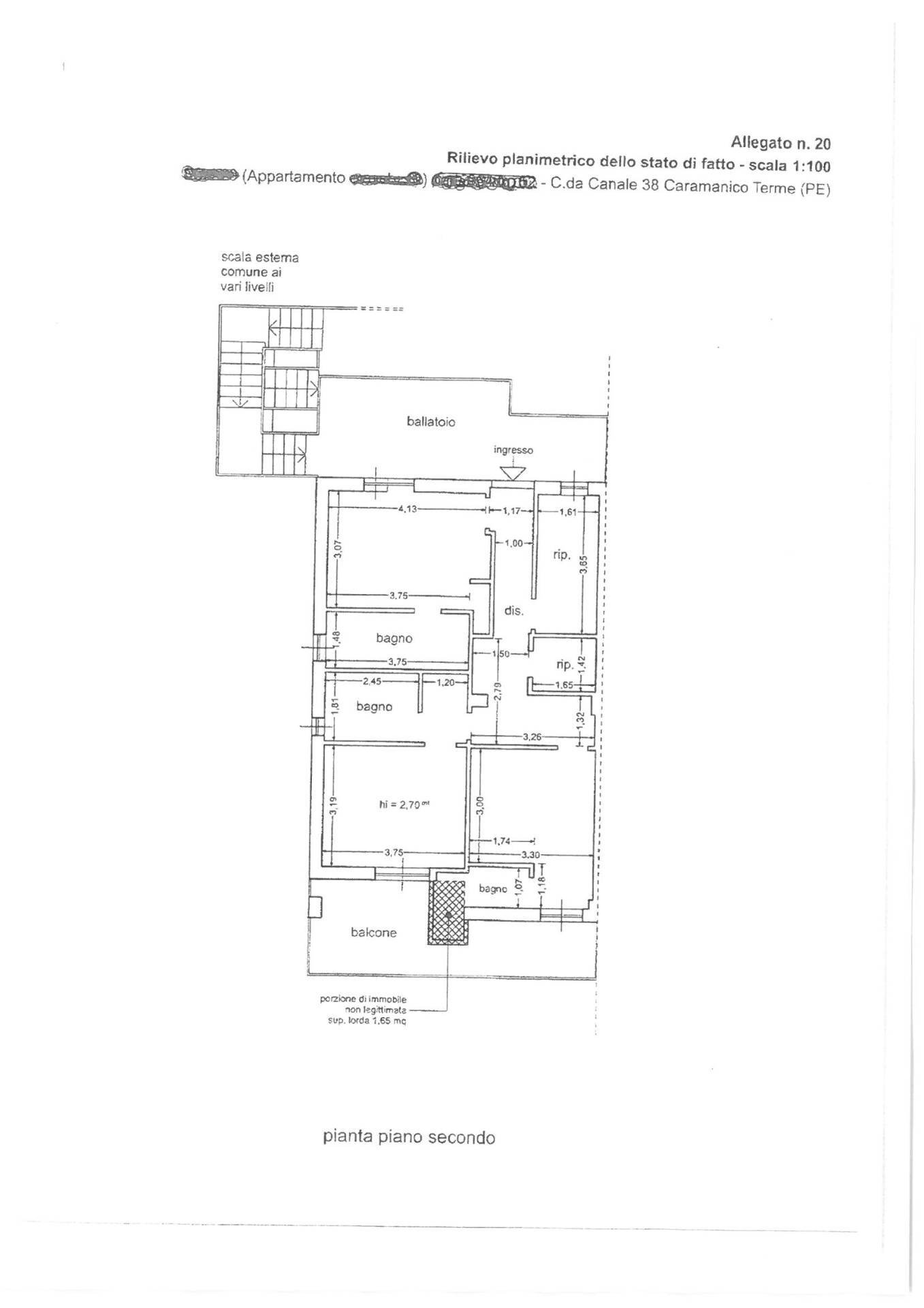 Foto 52 - Attività Commerciale contrada canale, Caramanico Terme - planimetria 1