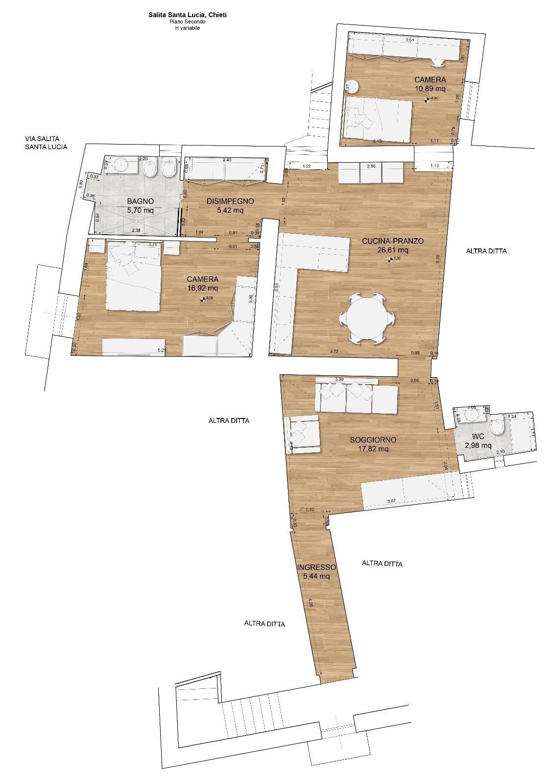 Foto 34 - Apartment via Porta Pescara
 
16, Chieti - floor plans 1