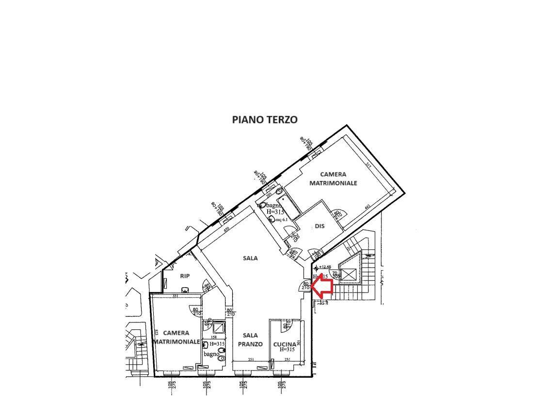 Foto 35 - Trilocale Corso Venezia
 
37, Milano - planimetria 1