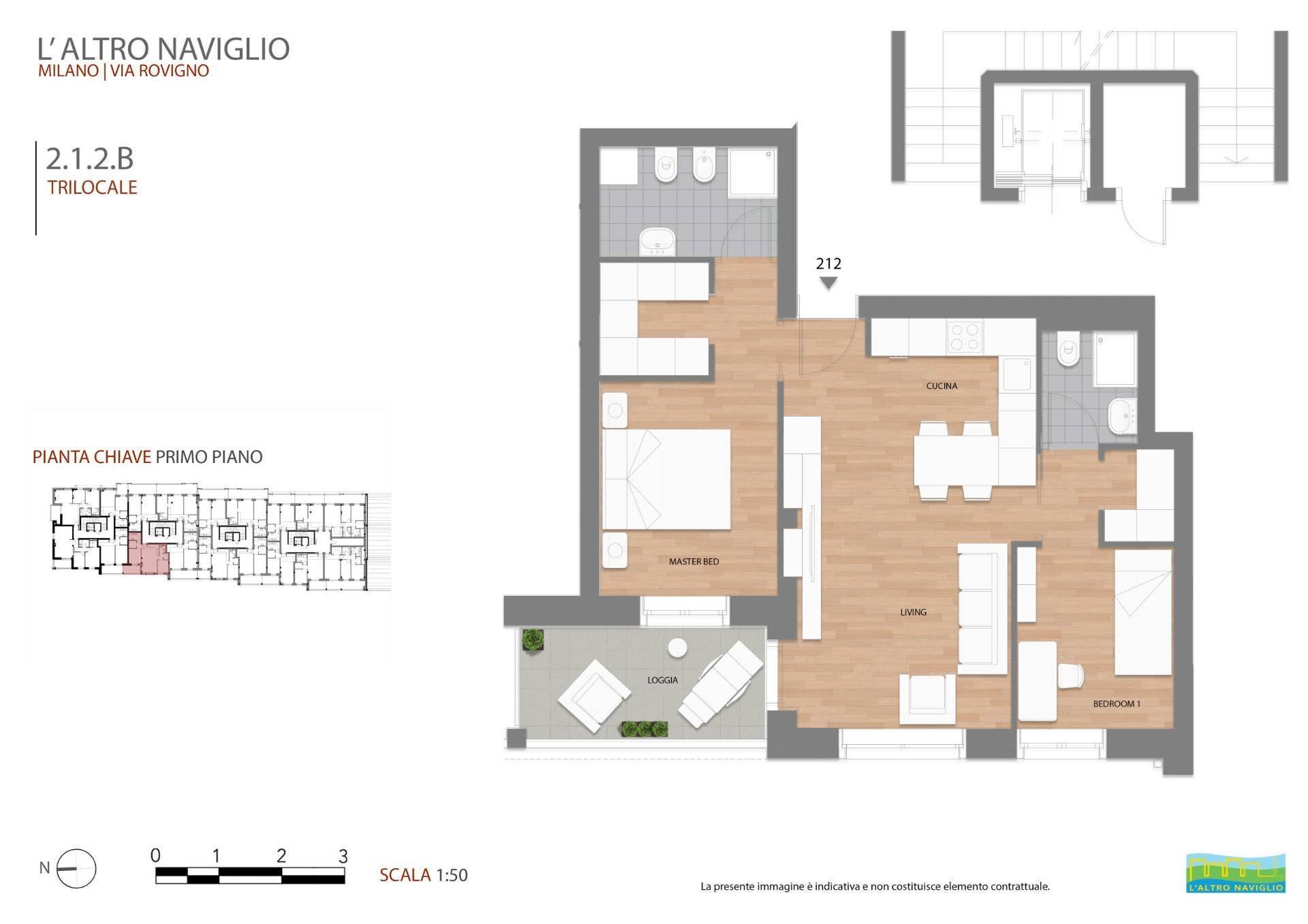 Foto 19 - Three-room apartment Via Rovigno
 
18, Milano - floor plans 1