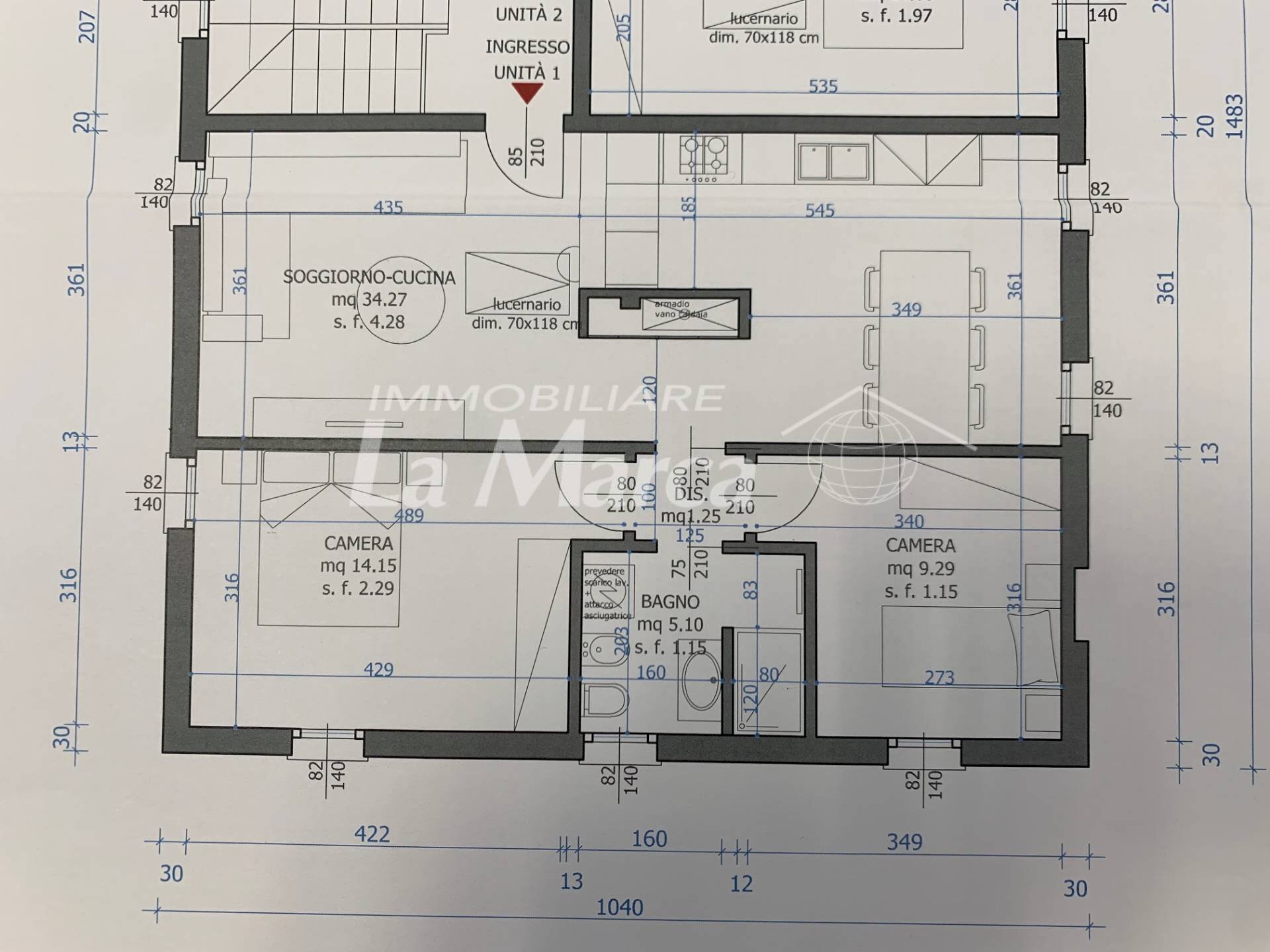 Foto 8 - Trilocale Treviso - planimetria 1