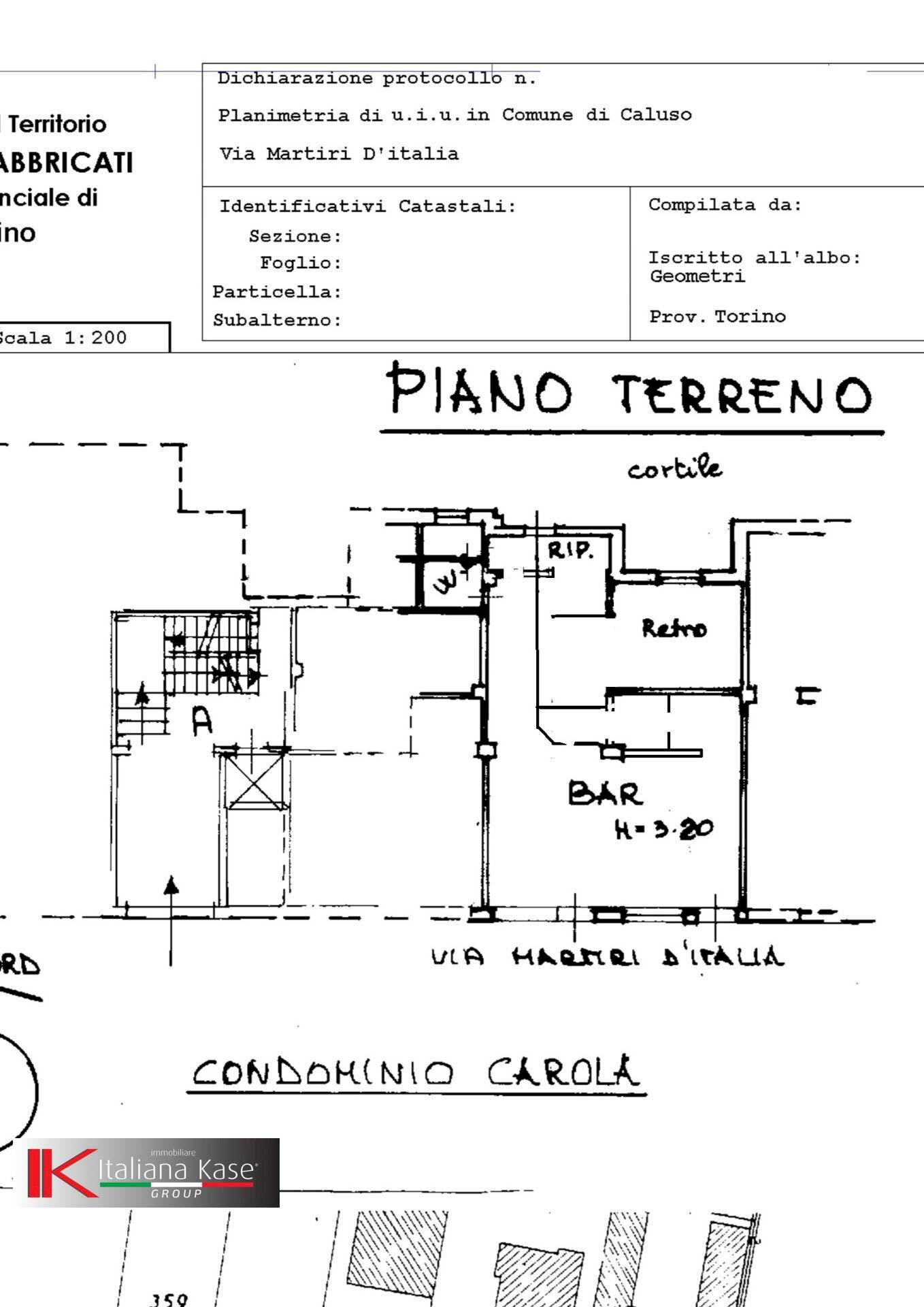 Foto 21 - Negozio martiri d'italia
 
3, Caluso - planimetria 1