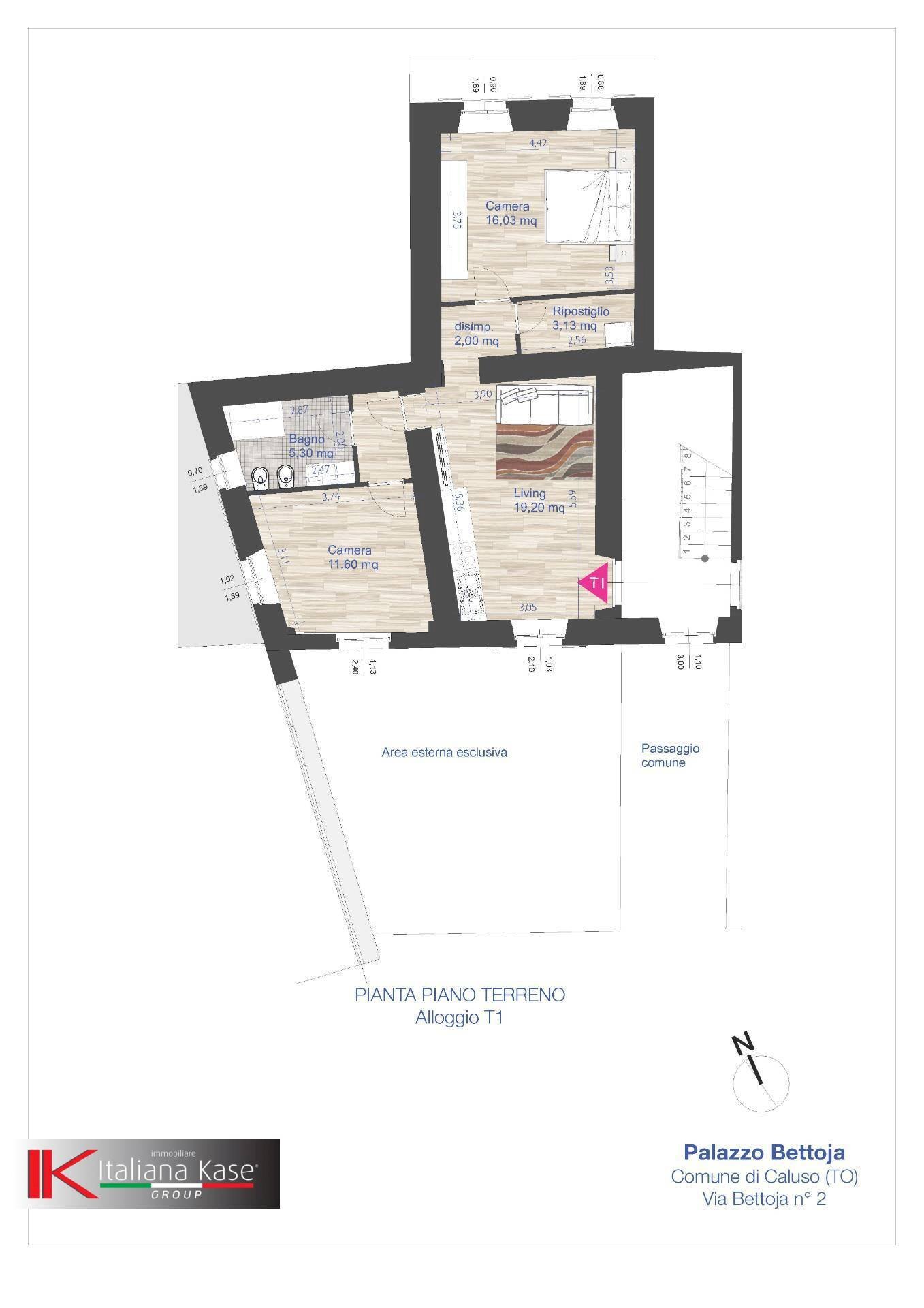 Foto 15 - Three-room apartment bettoja
 
10, Caluso - floor plans 1