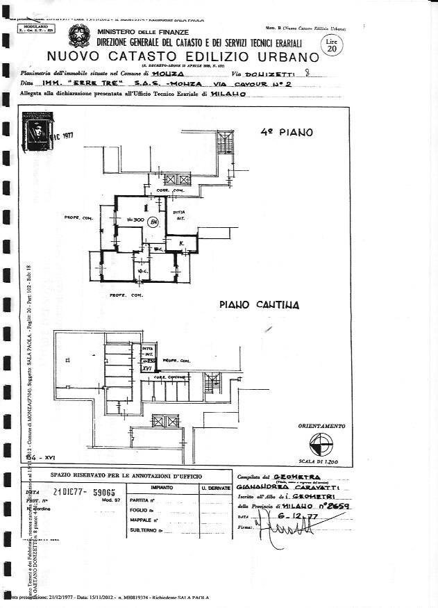 Foto 44 - Three-room apartment via donizetti
 
8, Monza - floor plans 1