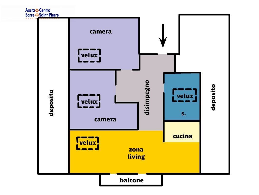 Foto 20 - Trilocale Route Chenoz
 
3, Prè-Saint-Didier - planimetria 1