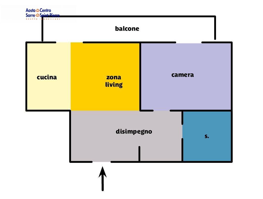 Foto 18 - Bilocale Rue De Vachery
 
50, Etroubles - planimetria 1