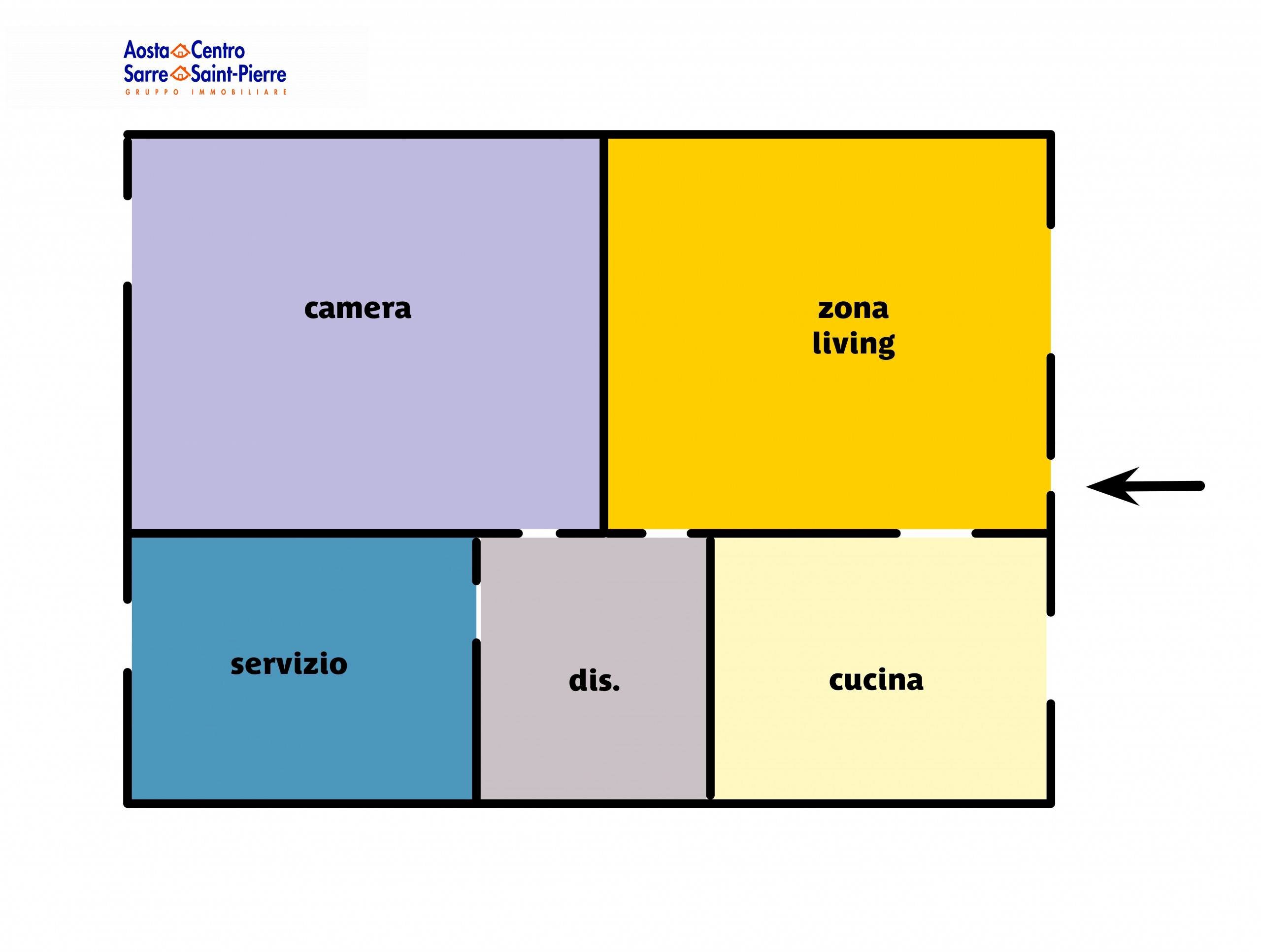 Foto 17 - Bilocale Via Sant'Anselmo
 
19, Aosta - planimetria 1