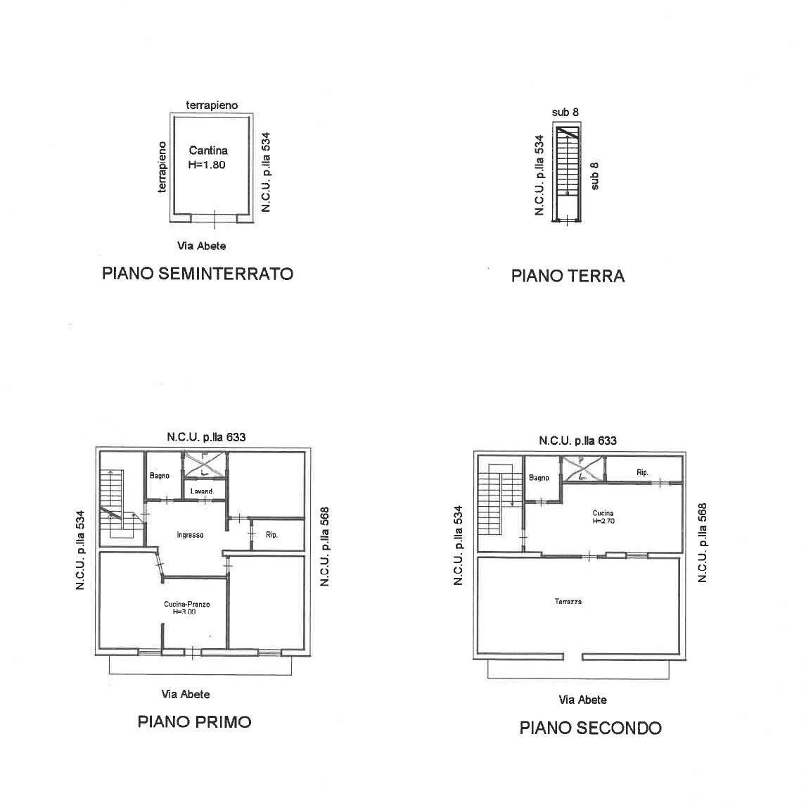 Foto 15 - Appartamento Via Abete
 
52, Scicli - planimetria 1
